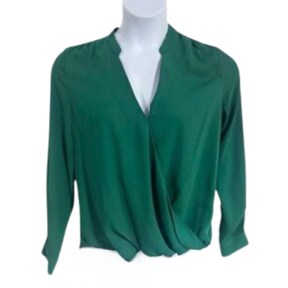 The Limited Emerald Green Surplice Blouse Size Medium - NWT